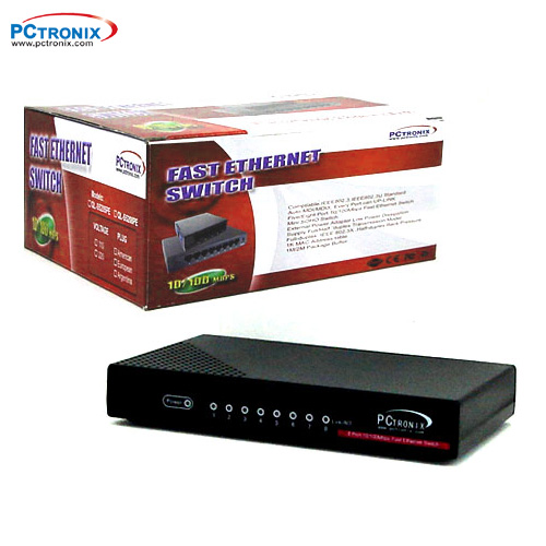 LAN Switch Mini 10/100 8Puertos #LH-5108PE Caja%%