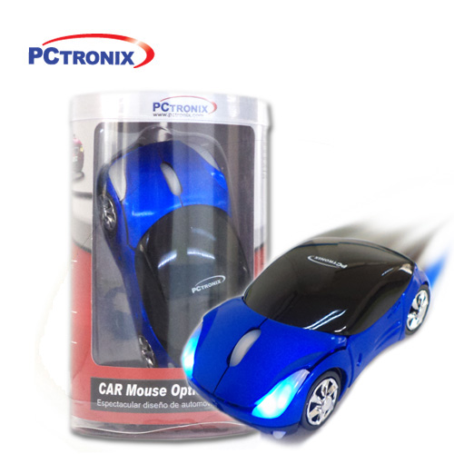 Mouse Ninos Automovil #MO-CAR USB (Plateado,Rojo, Azul) Cilindr