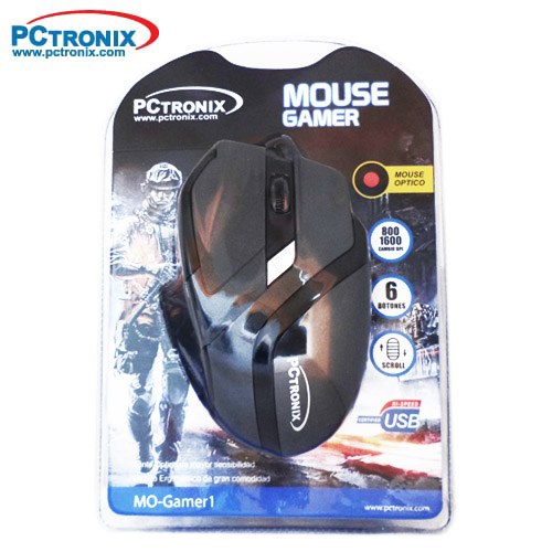 Mouse Gamer01 USB Cambio DPI 800/1200/1600 (Negro, azul) 2Blist